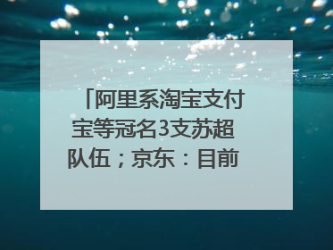 阿里系淘宝支付宝等冠名3支苏超队伍；京东：目前京东币链科技并没有开始发行稳定币｜早资道