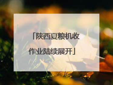 陕西夏粮机收作业陆续展开