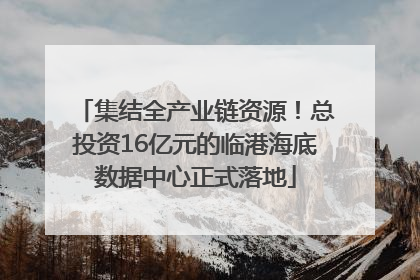集结全产业链资源！总投资16亿元的临港海底数据中心正式落地