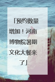 预约数量增加！河南博物院暑期文化大餐来了