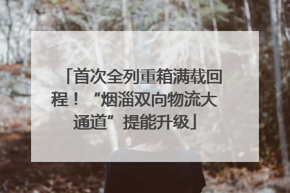 首次全列重箱满载回程！“烟淄双向物流大通道”提能升级