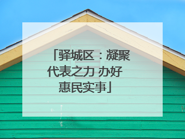 驿城区：凝聚代表之力 办好惠民实事