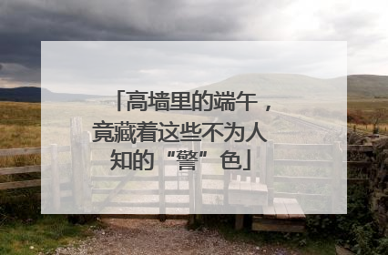 高墙里的端午，竟藏着这些不为人知的“警”色