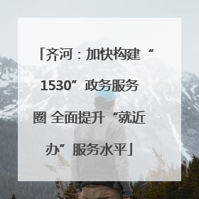 齐河：加快构建“1530”政务服务圈 全面提升“就近办”服务水平