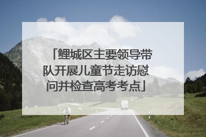 鲤城区主要领导带队开展儿童节走访慰问并检查高考考点