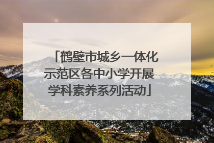 鹤壁市城乡一体化示范区各中小学开展学科素养系列活动