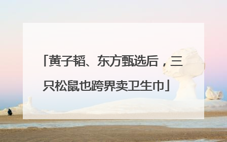 黄子韬、东方甄选后，三只松鼠也跨界卖卫生巾