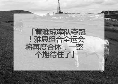 黄雅琼率队夺冠！雅思组合全运会将再度合体，一整个期待住了