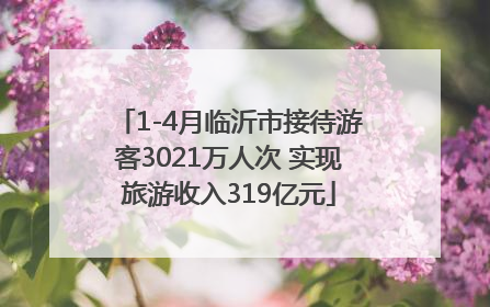 1-4月临沂市接待游客3021万人次 实现旅游收入319亿元