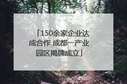 150余家企业达成合作 成都一产业园区揭牌成立