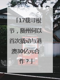 17载寻根节，随州何以首次撬动与港澳30亿元合作？