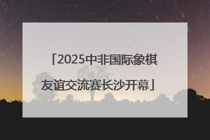 2025中非国际象棋友谊交流赛长沙开幕