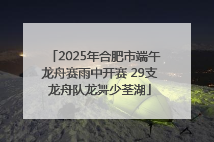 2025年合肥市端午龙舟赛雨中开赛 29支龙舟队龙舞少荃湖