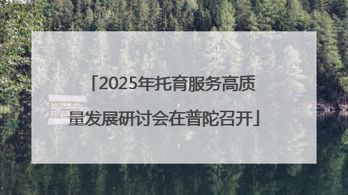 2025年托育服务高质量发展研讨会在普陀召开