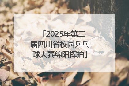 2025年第二届四川省校园乒乓球大赛绵阳挥拍