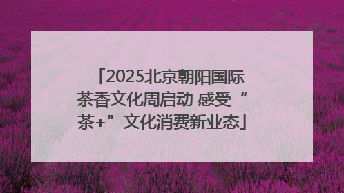 2025北京朝阳国际茶香文化周启动 感受“茶+”文化消费新业态