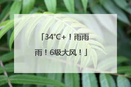 34℃+！雨雨雨！6级大风！