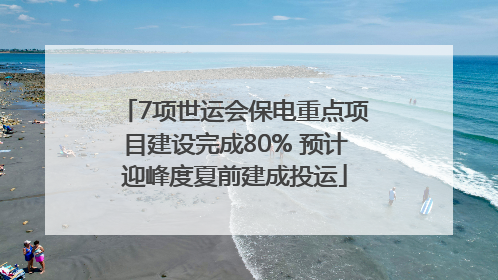 7项世运会保电重点项目建设完成80% 预计迎峰度夏前建成投运