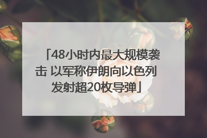 48小时内最大规模袭击 以军称伊朗向以色列发射超20枚导弹