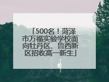 500名！菏泽市万福实验学校面向牡丹区、鲁西新区招收高一新生