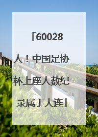 60028人！中国足协杯上座人数纪录属于大连