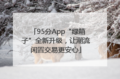 95分App“绿箱子”全新升级，让潮流闲置交易更安心
