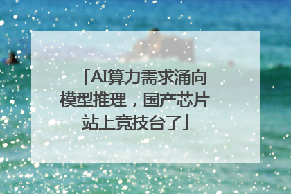 AI算力需求涌向模型推理，国产芯片站上竞技台了