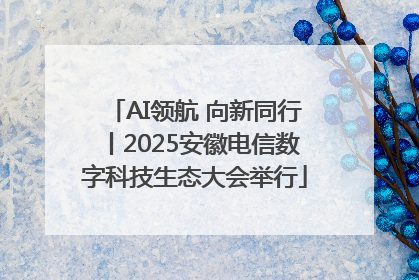 AI领航 向新同行丨2025安徽电信数字科技生态大会举行