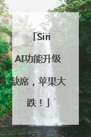 Siri AI功能升级缺席，苹果大跌！